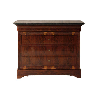 1850s French Louis Philippe Period Marble Top Commode
