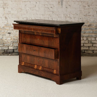 1850s French Louis Philippe Period Marble Top Commode
