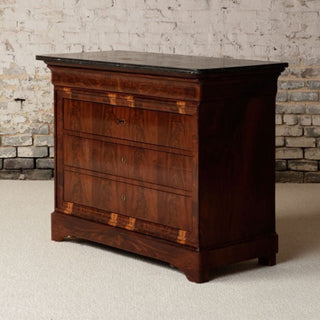 1850s French Louis Philippe Period Marble Top Commode
