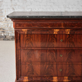 1850s French Louis Philippe Period Marble Top Commode
