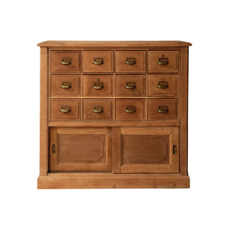 Late 19th Century French Oak Bank Office Filing Cabinet
