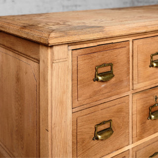 Late 19th Century French Oak Bank Office Filing Cabinet
