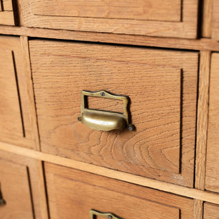 Late 19th Century French Oak Bank Office Filing Cabinet
