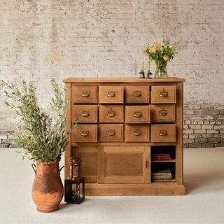 Late 19th Century French Oak Bank Office Filing Cabinet
