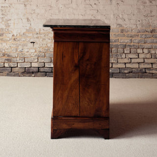 19th Century French Louis Philippe Walnut Chest with Marble Top (A)
