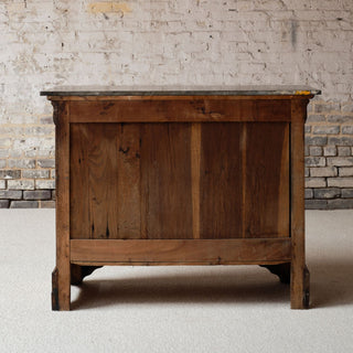 19th Century French Louis Philippe Walnut Chest with Marble Top (A)
