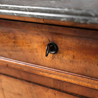 19th Century French Louis Philippe Walnut Chest with Marble Top (A)
