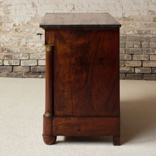 19th Century French Mahogany Chest with Marble Top (B)
