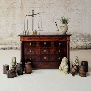 19th Century French Mahogany Chest with Marble Top (B)

