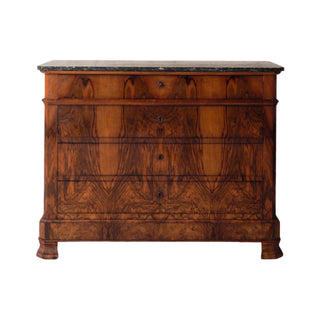 19th Century French Oak Louis Phillipe Commode with Marble Top
