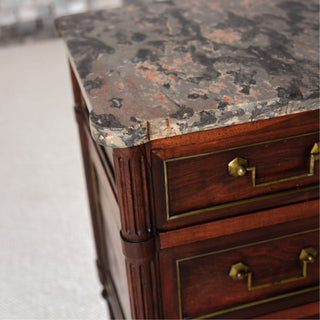Late 17th Century French Empire Cherry Wood Commode with Marble Top
