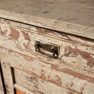 1950s French Oak Chest of Drawers with Bécassine Motif
