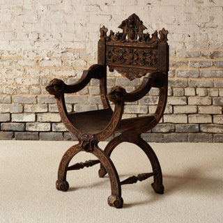 1800s French Wooden Armchair
