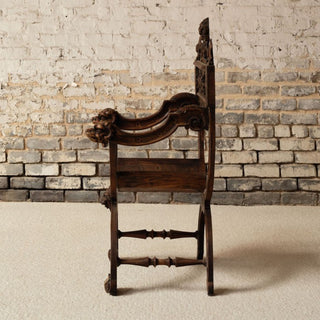 1800s French Wooden Armchair
