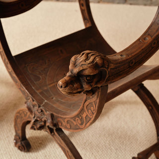 1800s French Wooden Armchair
