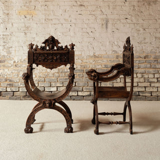 1800s French Wooden Armchair
