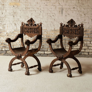 1800s French Wooden Armchair

