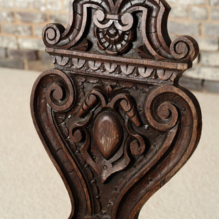 1900s French Oak Gothic Style Chair
