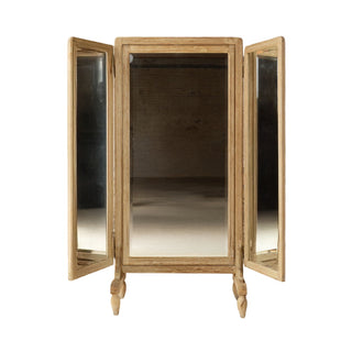 19th Century French Oak Floor Mirror
