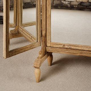 19th Century French Oak Floor Mirror

