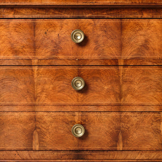 French Louis Philippe Style Walnut Marble Top Commode, Circa 1960
