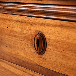 19th Century French Walnut Chest of Drawers with Marble Top
