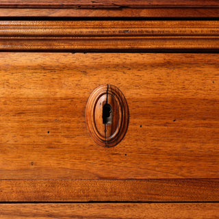 19th Century French Walnut Chest of Drawers with Marble Top
