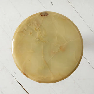 1920s Belgian Marble & Brass Side Table
