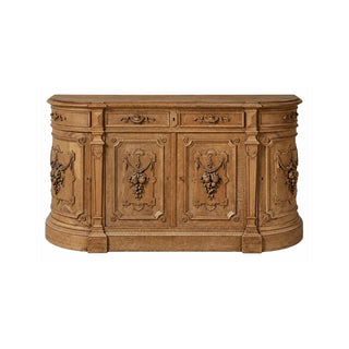 1880s French Carved Oak Serving Counter
