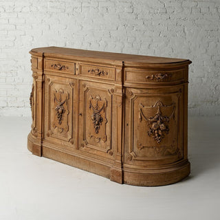 1880s French Carved Oak Serving Counter
