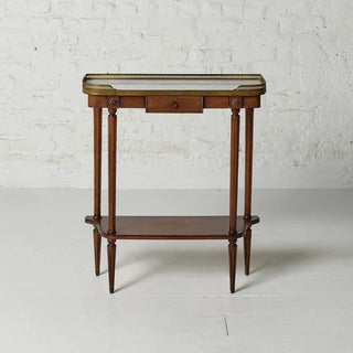 18th Century Louis XVI Mahogany & Marble Console Table
