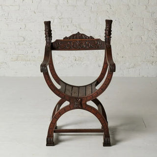 19th Century Belgian Oak Dagobert Chair
