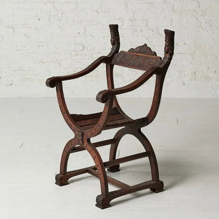 19th Century Belgian Oak Dagobert Chair
