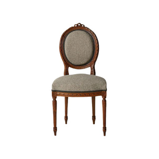 19th Century French Boucle & Walnut Petite Chair
