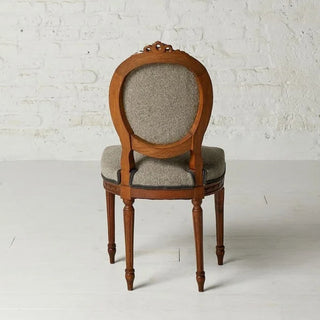 19th Century French Boucle & Walnut Petite Chair
