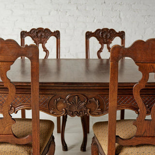 20th Century Belgian Oak Dining Table
