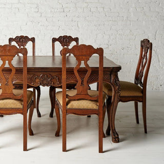 20th Century Belgian Oak Dining Table
