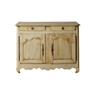 19th Century Belgian Bleached Oak Two Door Dresser
