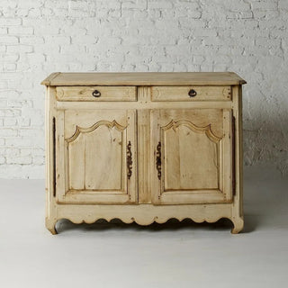 19th Century Belgian Bleached Oak Two Door Dresser

