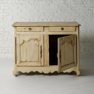 19th Century Belgian Bleached Oak Two Door Dresser

