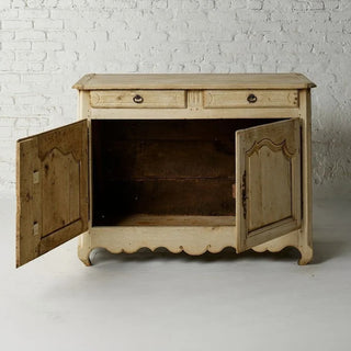 19th Century Belgian Bleached Oak Two Door Dresser
