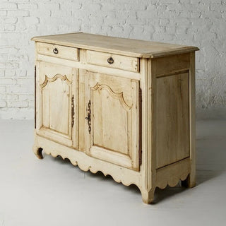 19th Century Belgian Bleached Oak Two Door Dresser
