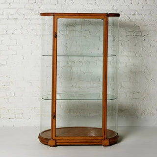19th Century Belgian Oak and Glass Display Cabinet
