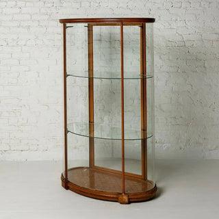 19th Century Belgian Oak and Glass Display Cabinet
