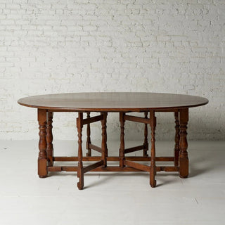 1960s Belgian Oak Gate Leg Table
