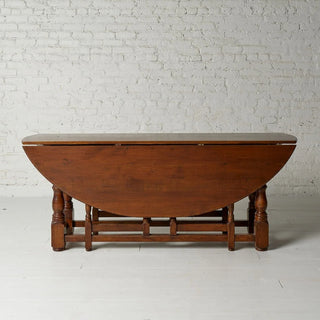 1960s Belgian Oak Gate Leg Table
