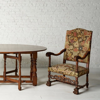 1960s Belgian Oak Gate Leg Table

