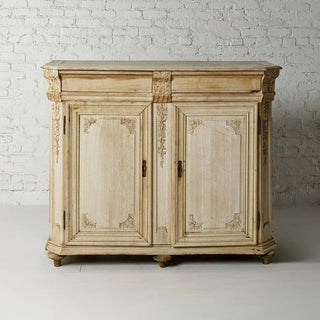 1860s Belgian Bleached Oak Commode
