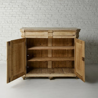 1860s Belgian Bleached Oak Commode
