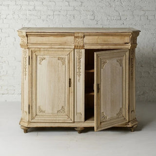 1860s Belgian Bleached Oak Commode
